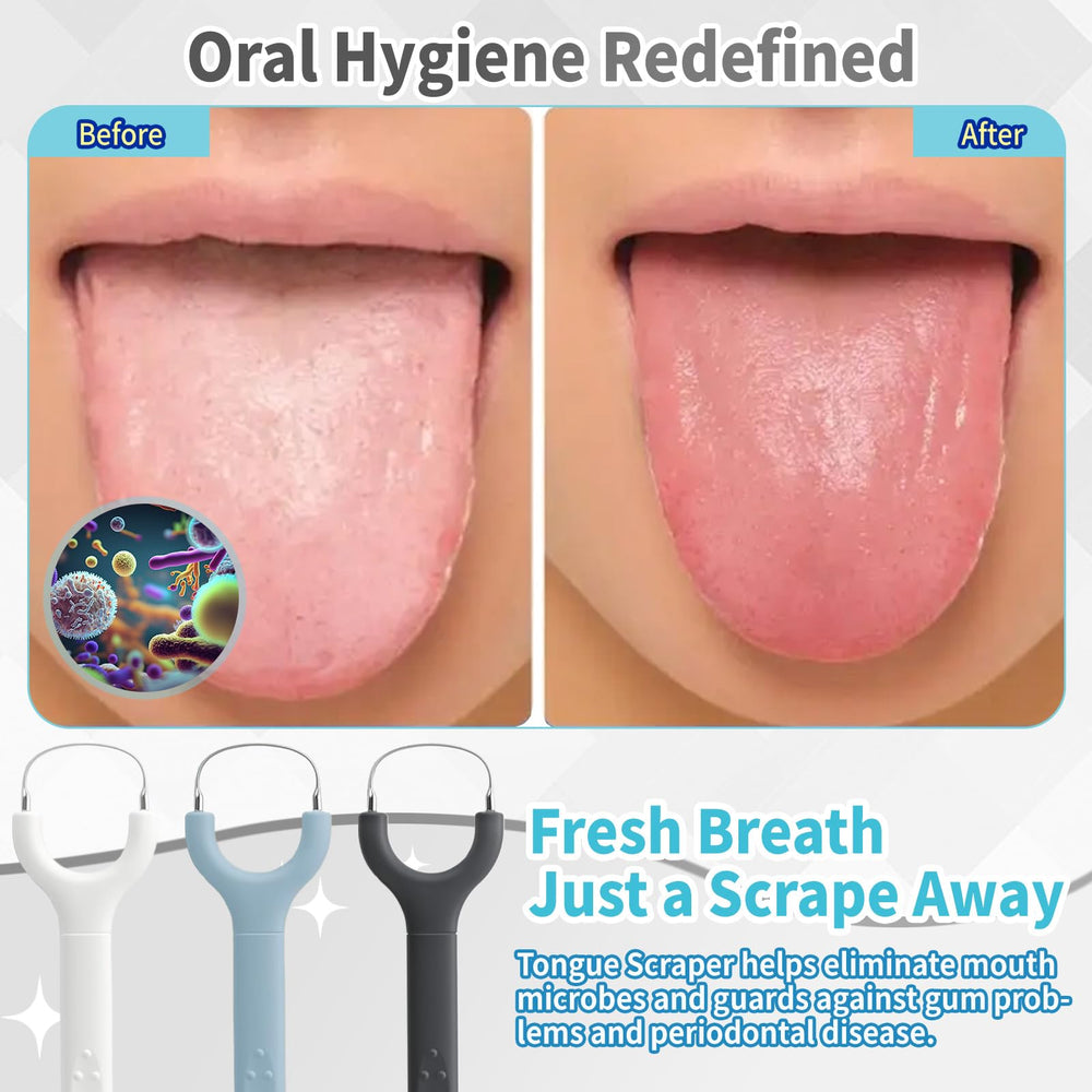 Yellow tongue scraper from the 3-pack set