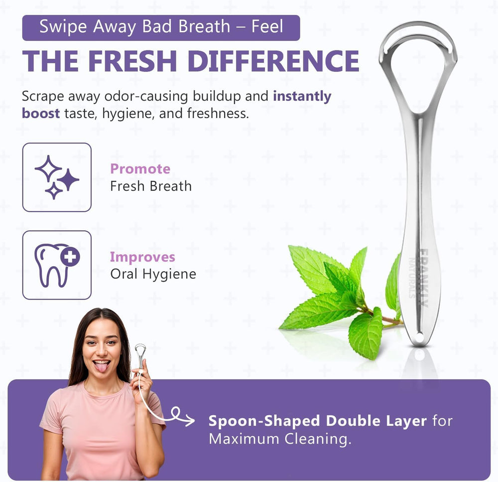 Travel-ready tongue cleaner with protective case