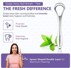 Travel-ready tongue cleaner with protective case