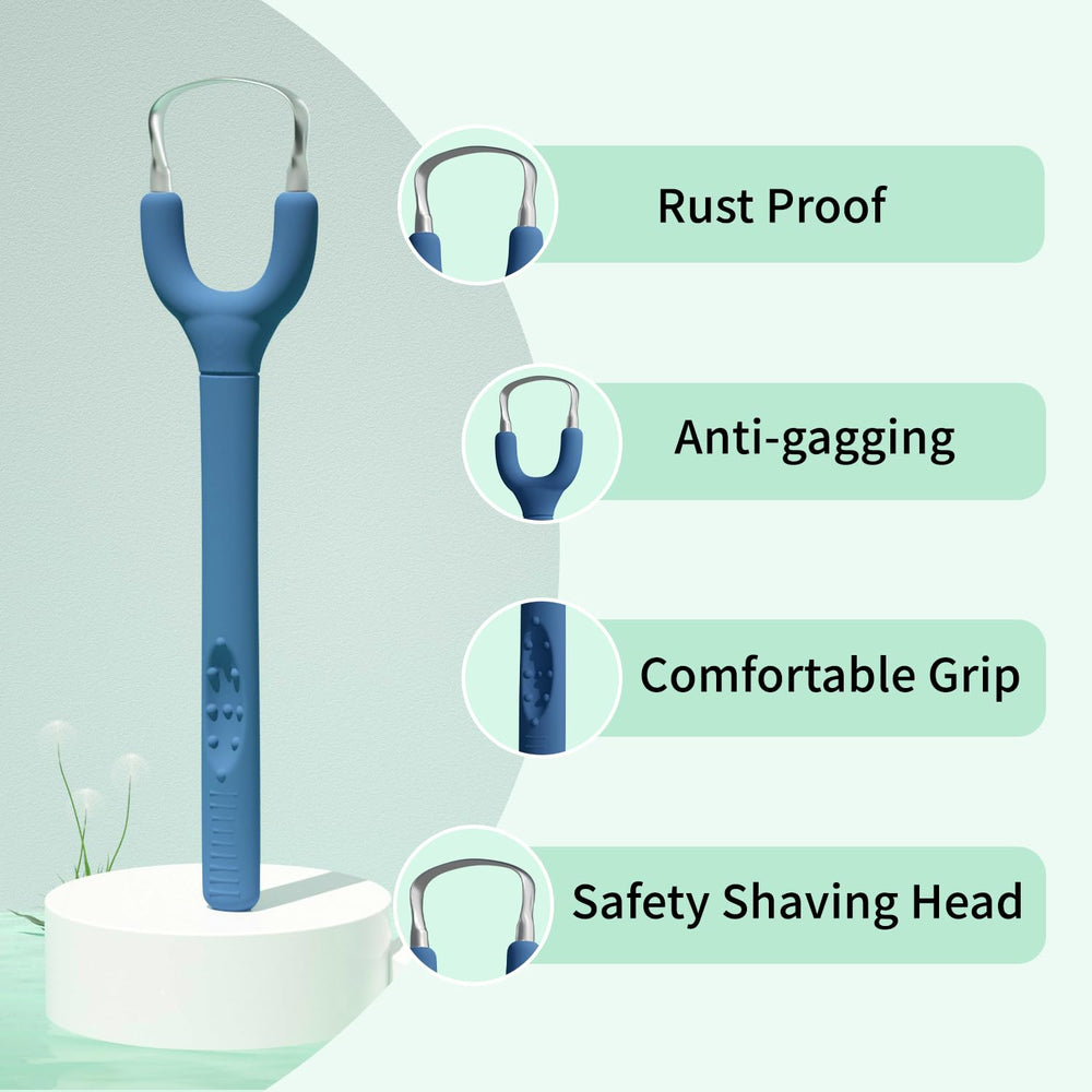 Applying TongueCLEAR gel and using the tongue scraper