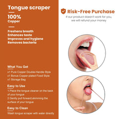 Tongue scraper set with travel bag for on-the-go use