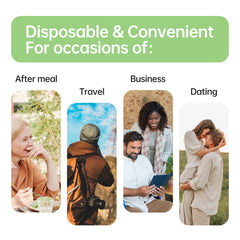 Portable travel-friendly oral cleaning wipes