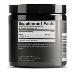 Glycine purity 98.5% third-party tested label