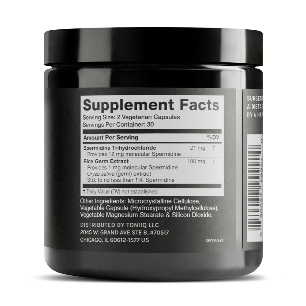 60 vegetarian capsules displayed in bottle