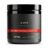 Toniiq 5-HTP bottle label with 200mg per capsule