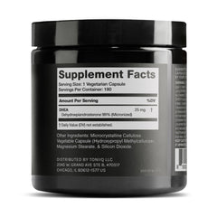 Macro shot of micronized DHEA 25mg capsules