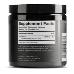 Packaging of Toniiq Glutathione 1000mg capsules