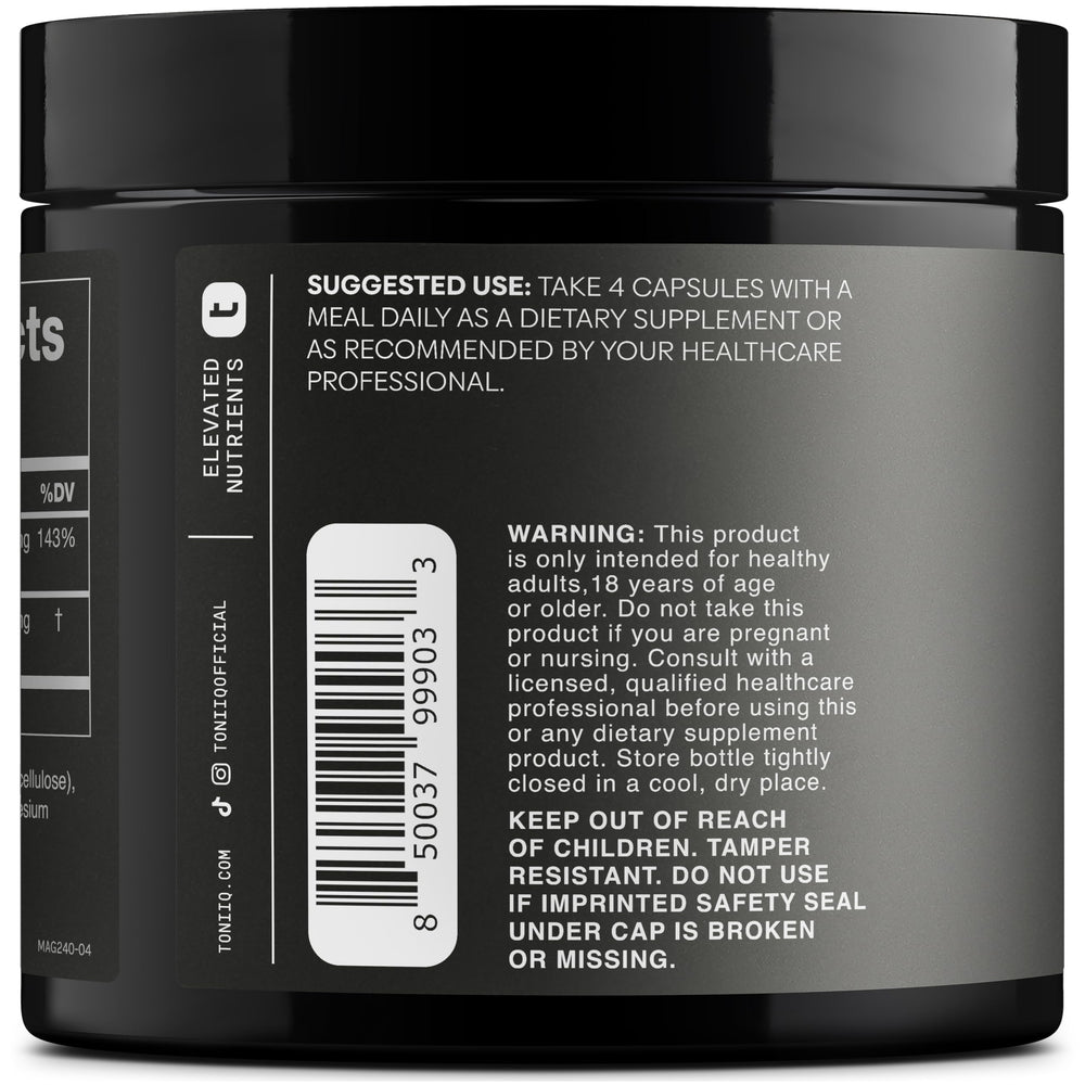 Package artwork highlighting 3,000 mg magnesium glycinate powder