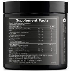 Close-up of NAD+ 1500mg bottle showing 60 capsules