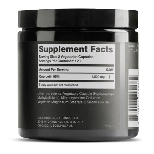 Graphic illustrating 95%+ quercetin purity extract