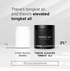 Toniiq Tongkat Ali ingredients panel highlights potency details