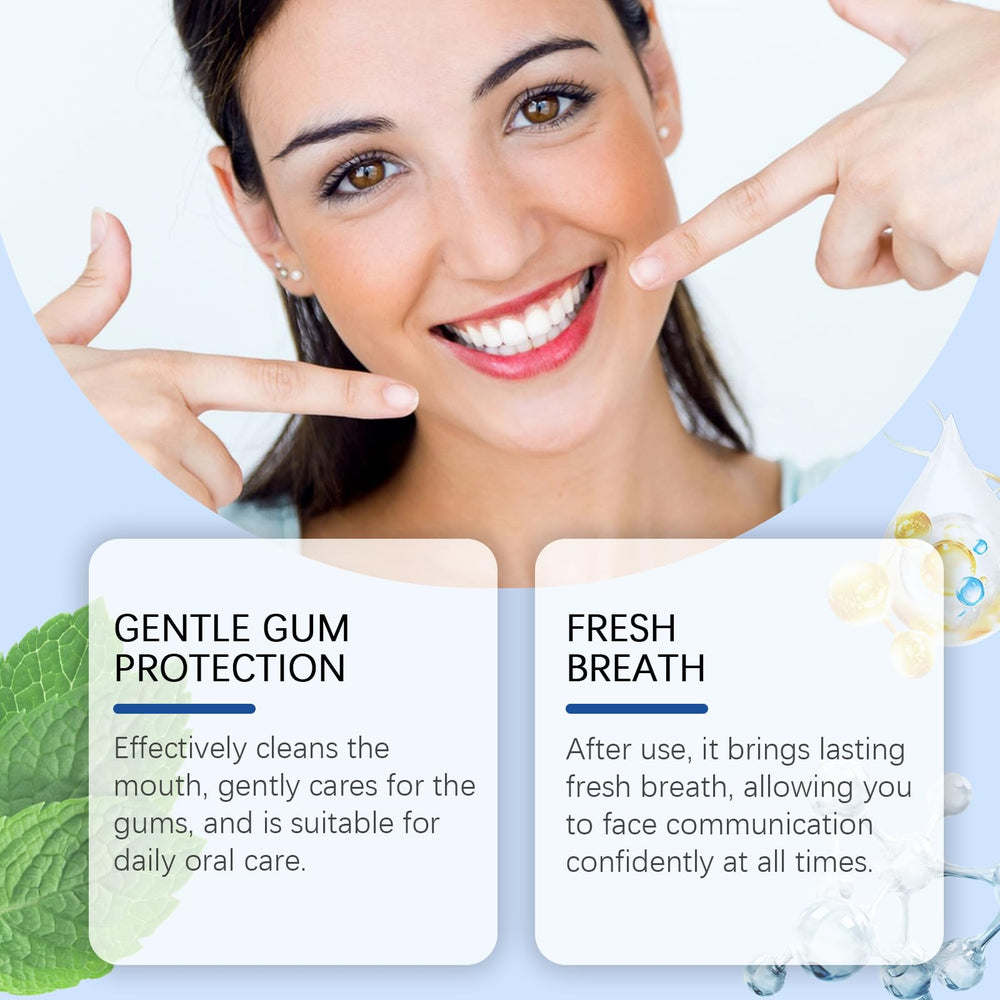 Labeled product with minty fresh graphic