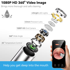 Close-up of tonsil stone remover camera 1080p view