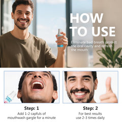 Fresh breath visual after using Tonsil Stone Remover Mouthwash