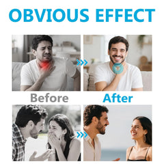 Hands performing a 30-second mouthwash rinse using the product