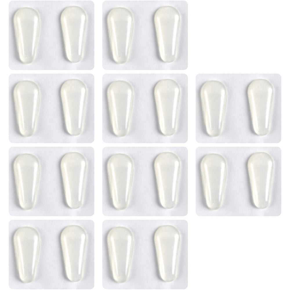TOODOO silicone nose pads for eyeglasses, transparent drop shape