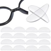Clear adhesive silicone eyeglasses nose pads for 18 pairs