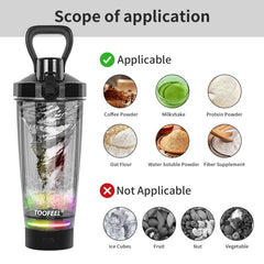 Dishwasher-safe TOOFEEL shaker with lid and bottle