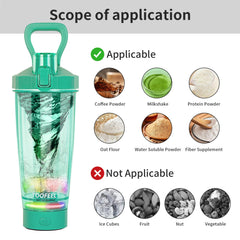 Shaker bottle being cleaned or dishwasher-safe parts