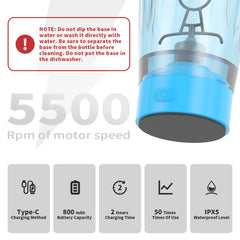 Internal 5500 RPM motor and USB rechargeable battery