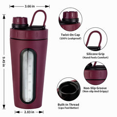 TOOFEEL leakproof twist-on lid prevents spills during workouts