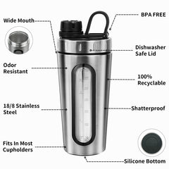 TOOFEEL wide-mouth shaker for easy scooping and cleaning