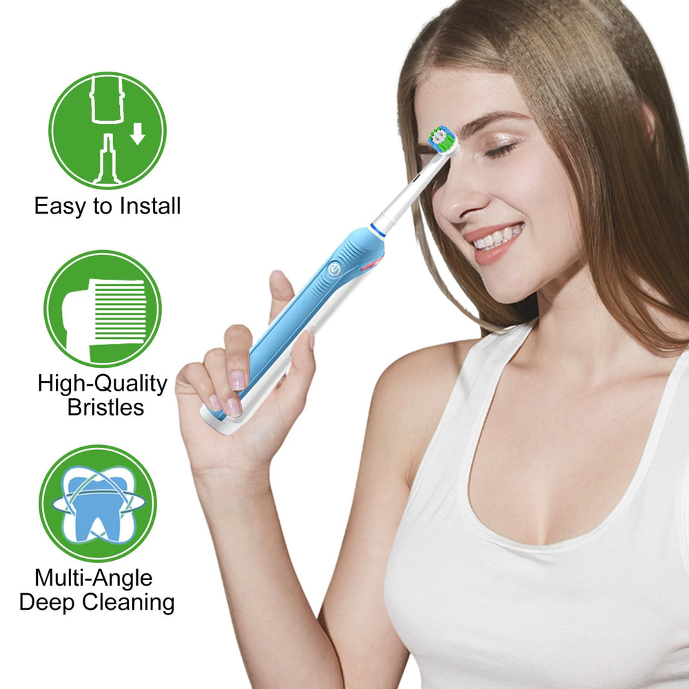 Dense bristles providing tooth-by-tooth cleaning close-up