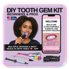 Tooth Gem Kit Pro with 30+ gems and UV light