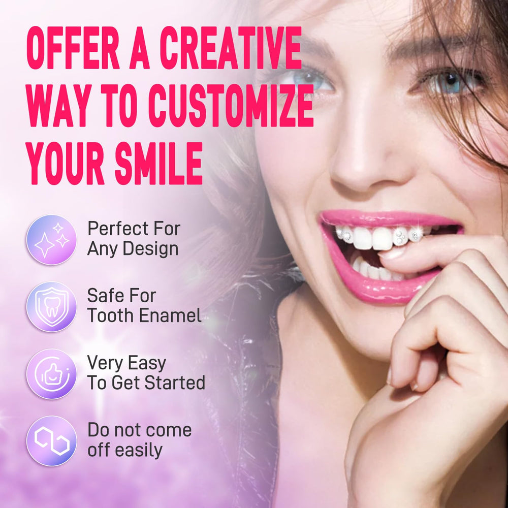 Tools included for easy tooth gem application