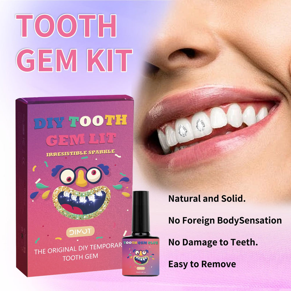 Easy-to-use tooth gem decorating starter kit