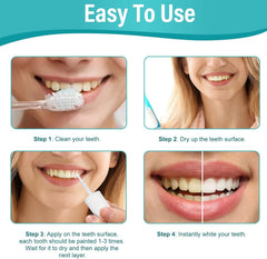 Bright confident smile after using Tooth Paint