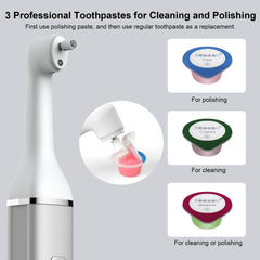 Close-up of silicone cleaning head removing stains