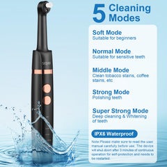 Polisher head showing built-in LED light for better visibility