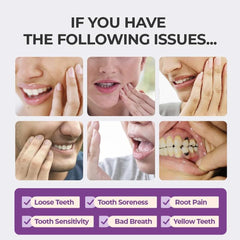 Label highlighting the natural formula of Tooth Refresh toothpaste