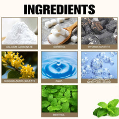 Close-up of toothpaste texture and brush