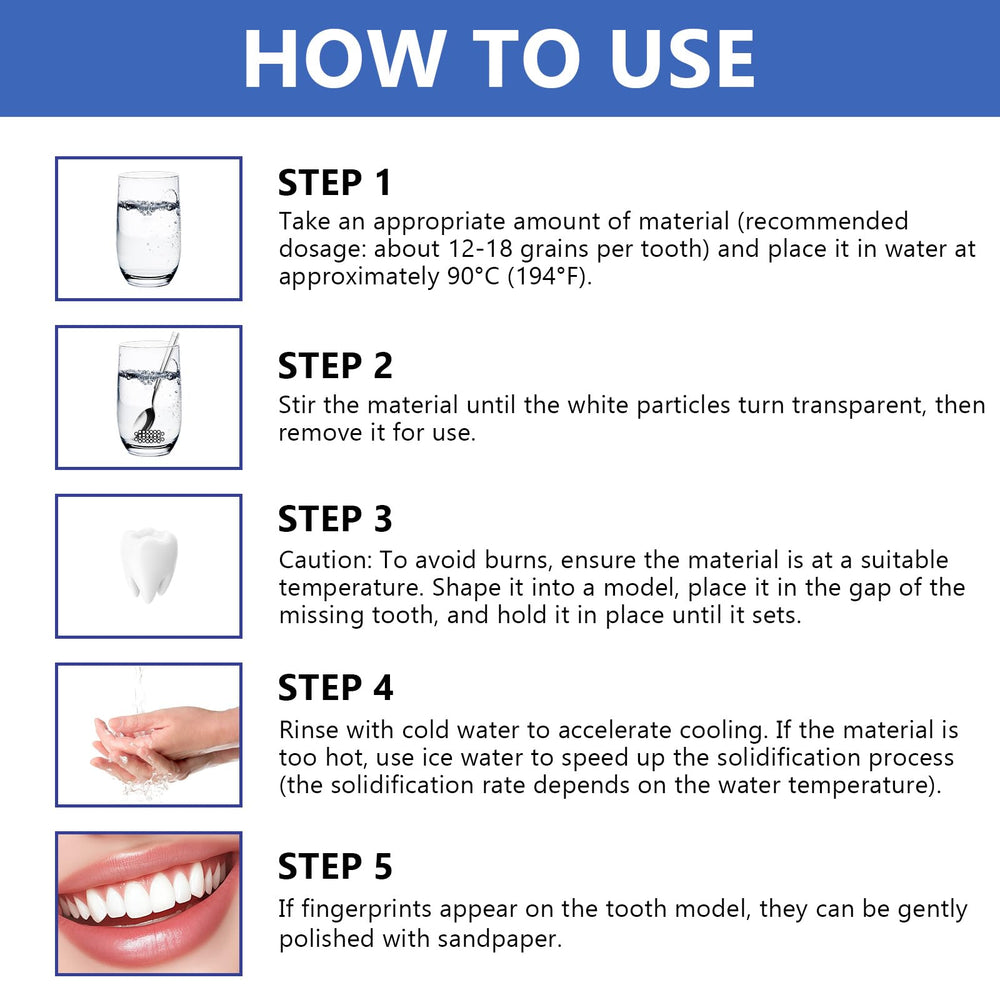 Molded tooth replacement formed from the kit