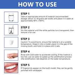 Molded tooth replacement formed from the kit