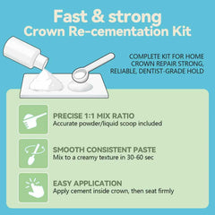 Step-by-step at-home dental repair guide from the kit