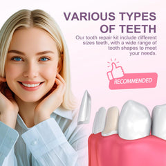 Various tooth sizes and shapes in the kit