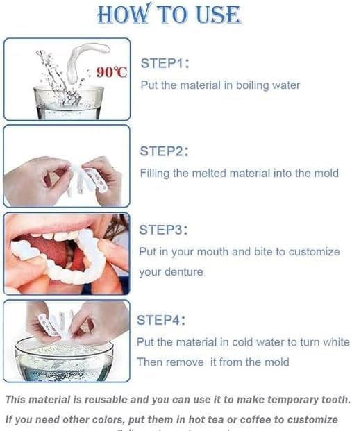 People at weddings and events using tooth repair kit (unisex)