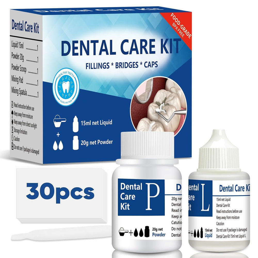 Tooth Repair Kit zinc oxide eugenol cement components: powder and liquid
