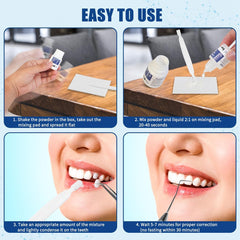 Temporary tooth repair demonstration with crown fillings