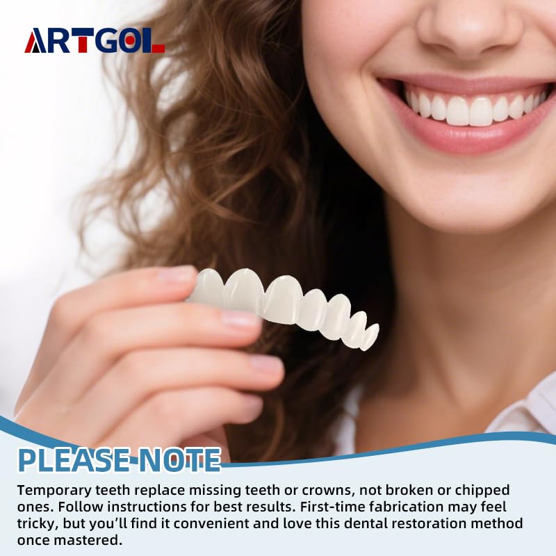 Versatile 9-piece tooth repair kit for missing or broken teeth