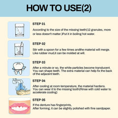 All-in-one kit for DIY dental gaps and missing teeth