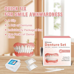Tooth repair kit complete with 1 package and 1 pair