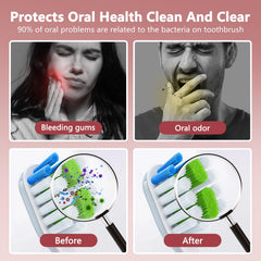 Portable and travel-friendly pink toothbrush cleaner case
