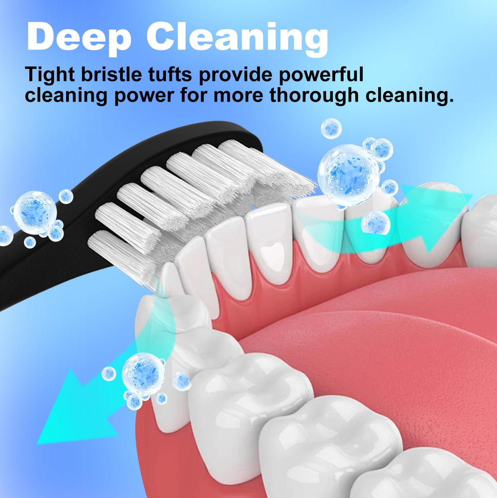 Medium hardness brush head designed for gum protection