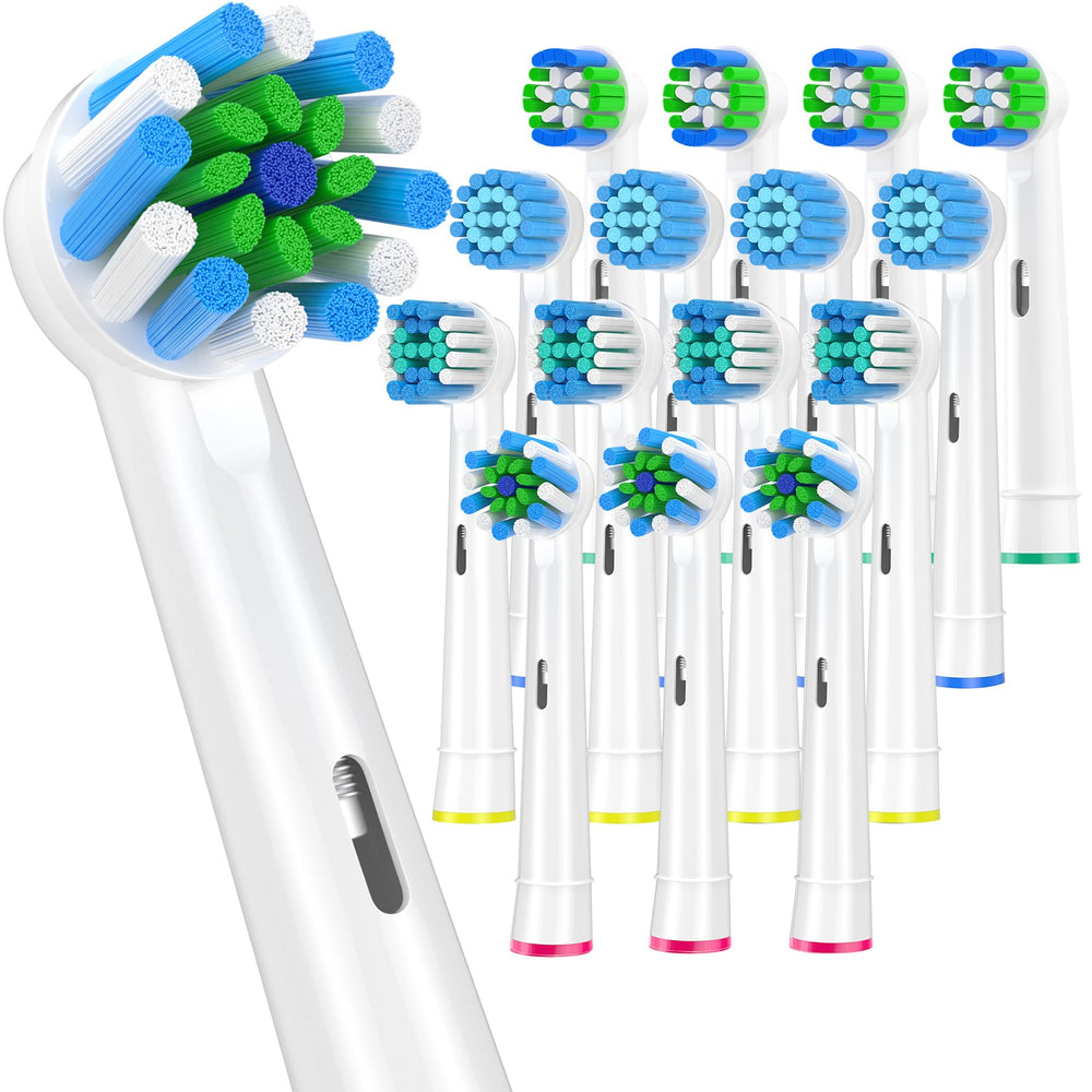 AOBAMA 16-pack replacement toothbrush heads compatible with Oral-B electric toothbrushes