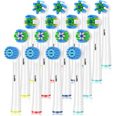 16-pack white replacement toothbrush heads compatible with Braun Oral-B 7000/Pro 1000/9600 and smart electric toothbrush