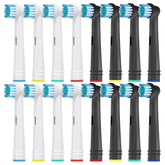 16-pack replacement heads with color rings for easy family identification